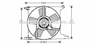 AVA QUALITY COOLING ol7504 -  Вентилятор, охлаждение двигателя